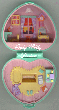 1991 - Polly Pocket Midge's BedtimeRing Case - Bluebird Toys