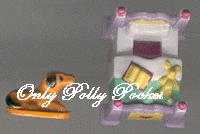 1991 - Polly Pocket Midge's BedtimeRing Case - Bluebird Toys Dachshund